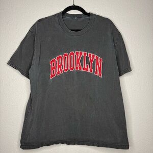 Pac Sun Black & Red Brooklyn Graphic T-Shirt- XL